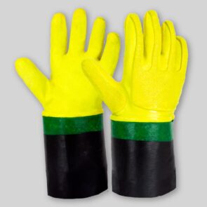 Guante nitrilo alta visibilidad, protección contra impactos encapsulada puño largo.