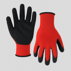 Guante tejido de galga 13 y spandex con baño de látex natural rugoso en palma